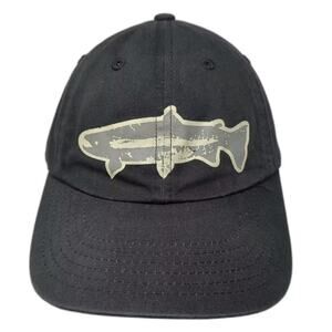 Redington Black Baseball Cap One Size Fish Trout Graphic Adjustable Cotton Hat